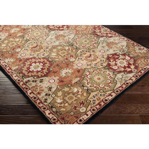 Surya Caesar CAE-1034 Beige Black 9'9" Round Rug