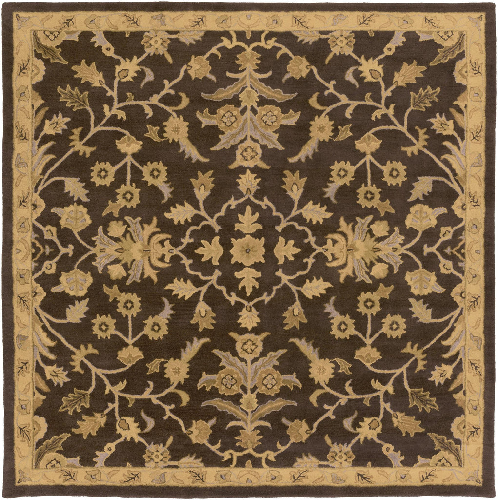 Surya Caesar CAE-1151 Black Brown 8' Square Rug