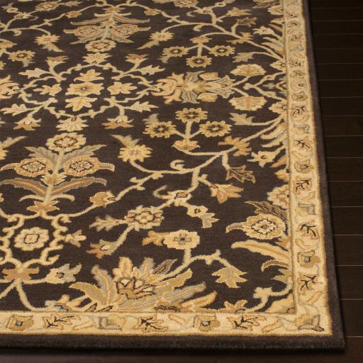 Surya Caesar CAE-1151 Black Brown 8' Square Rug