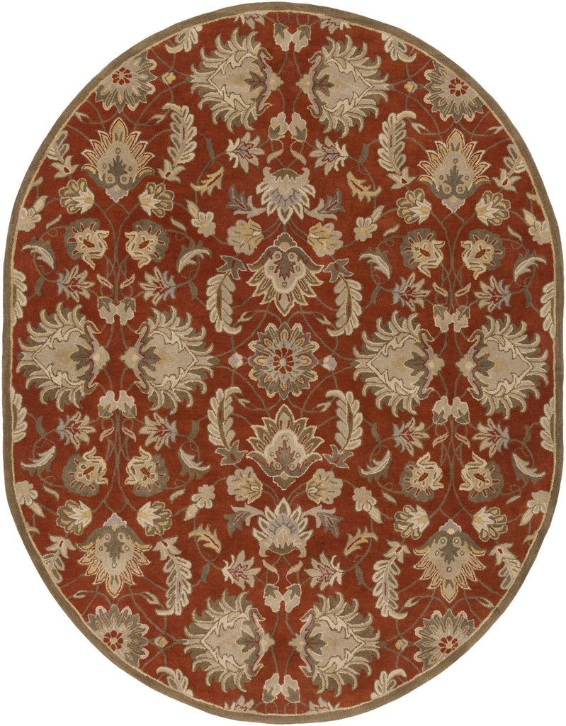 Surya Caesar CAE-1187 Brick Red Brown 9'9" Round Rug