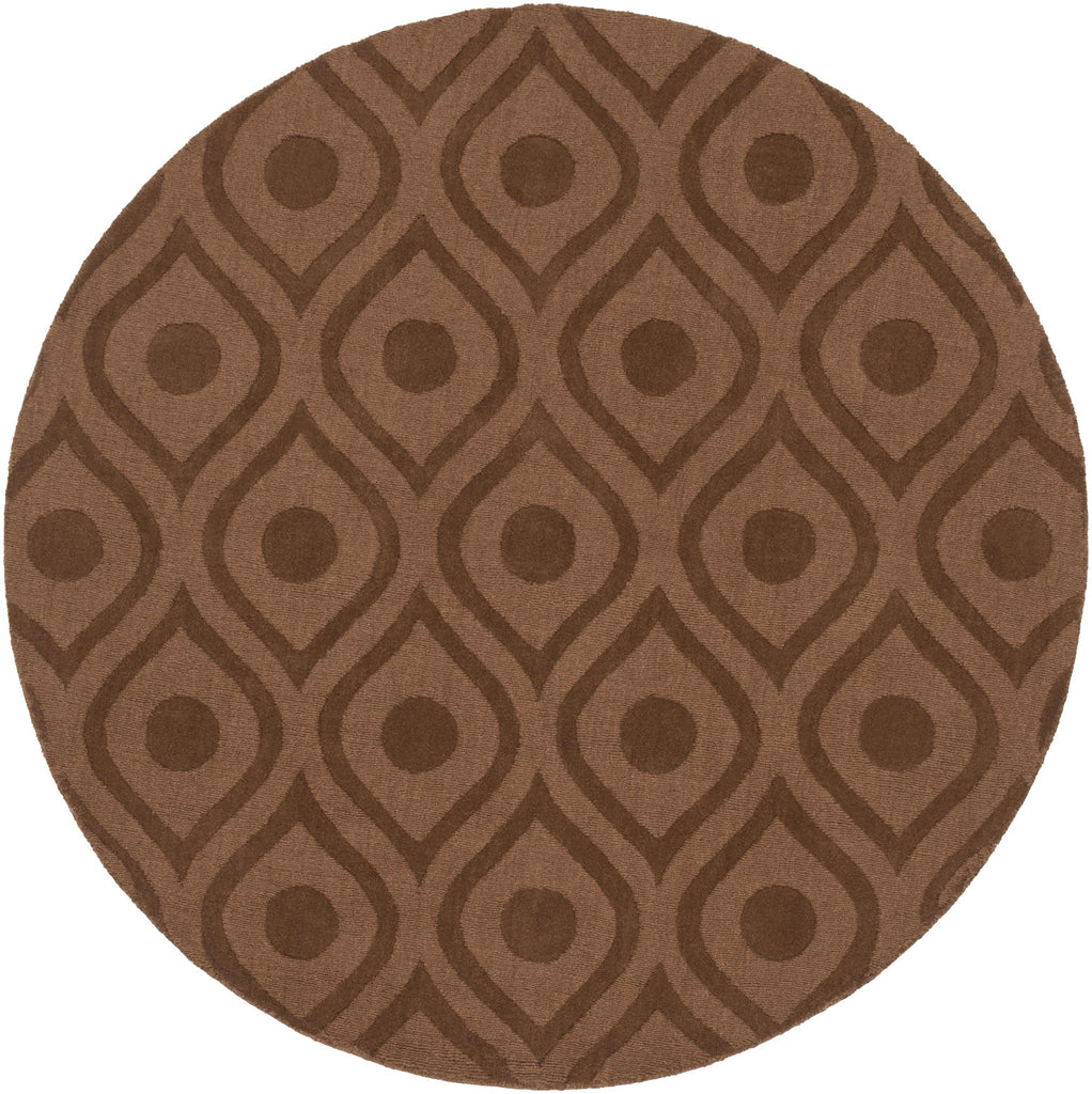 Surya Central Park AWHP-4002 Dark Brown 9'9" Round Rug