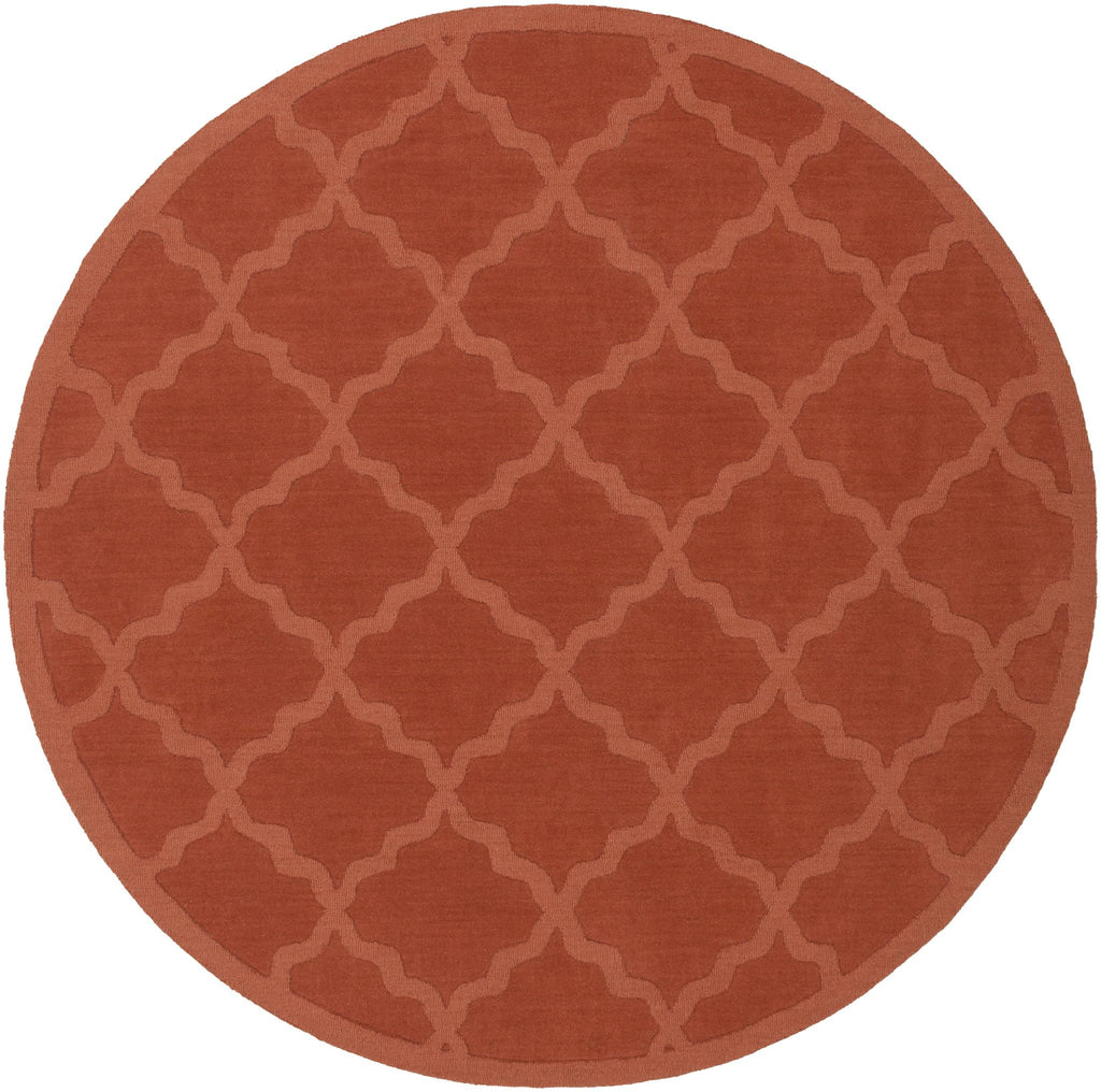 Surya Central Park AWHP-4022 Bright Orange Burnt Orange 9'9" Round Rug