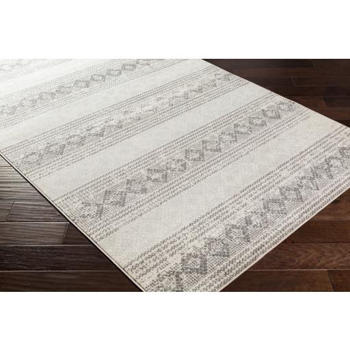 Surya Chester CHE-2308 Charcoal Light Beige 5'3" x 7'3" Rug