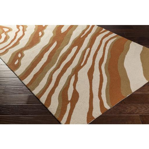 Surya Courtyard CTY-4044 Brown Burnt Orange 4' x 6' Rug