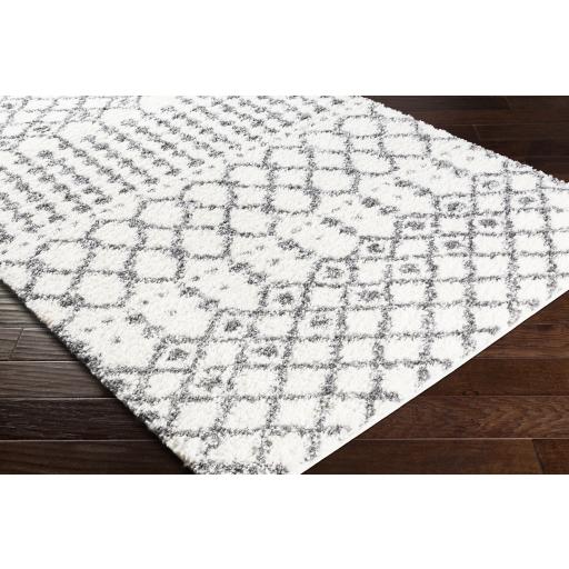 Surya Deluxe Shag DXS-2314 Charcoal Cream 5'3" x 7'3" Rug