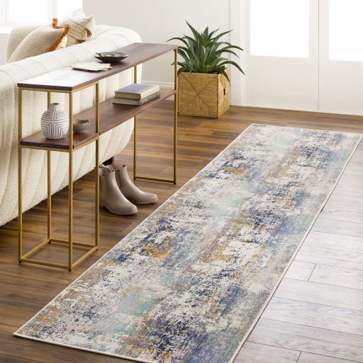 Surya Dublin DUB-2300 Aqua Camel 2'7" x 10'2" Rug