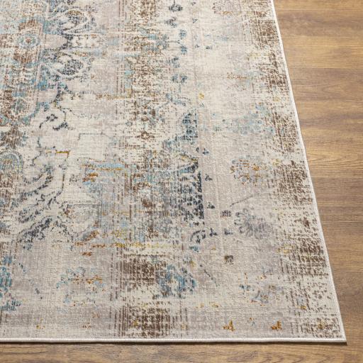 Surya Dublin DUB-2307 Aqua Black 2'7" x 10'2" Rug