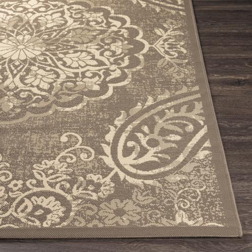 Surya Eagean EAG-2362 Beige Dark Brown 6'7" Square Rug