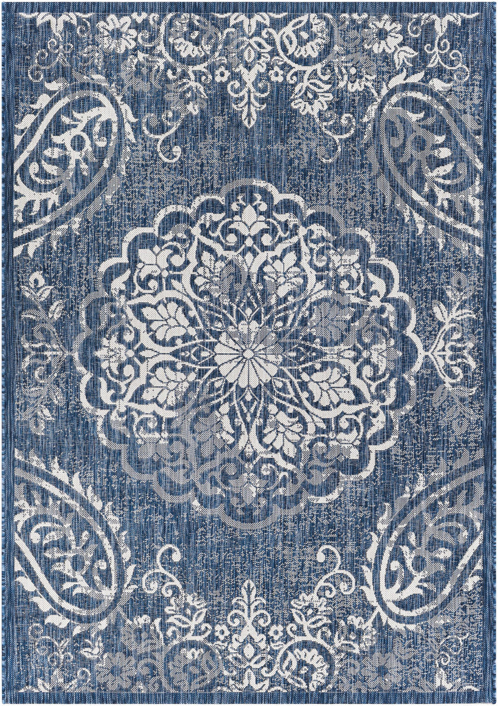 Surya Eagean EAG-2363 Cream Dark Blue 6'7" Square Rug