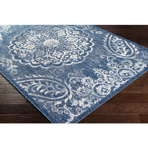 Surya Eagean EAG-2363 Cream Dark Blue 7'10" Square Rug