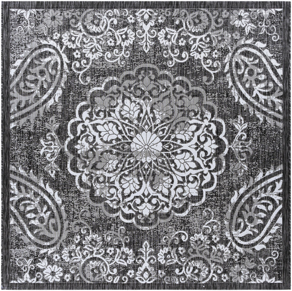 Surya Eagean EAG-2364 Black Charcoal 6'7" Square Rug