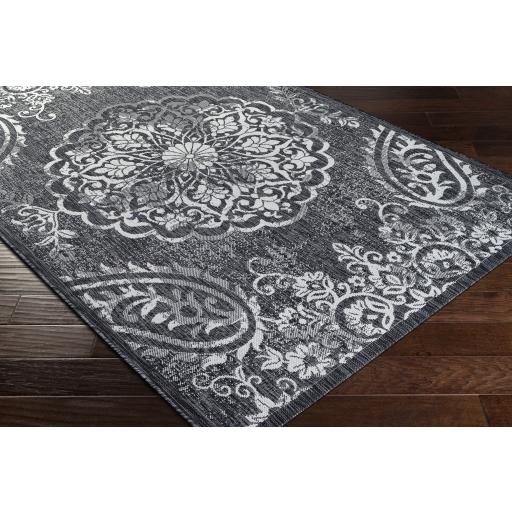 Surya Eagean EAG-2364 Black Charcoal 6'7" Square Rug