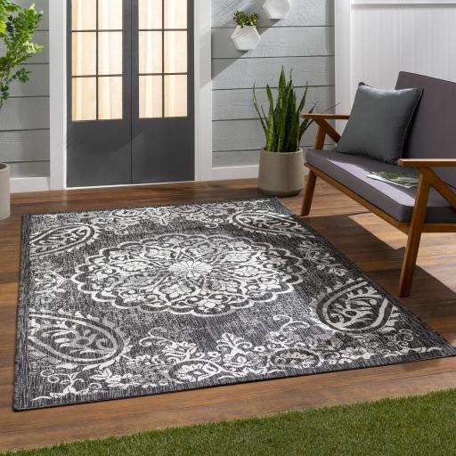 Surya Eagean EAG-2364 Black Charcoal 7'10" Square Rug