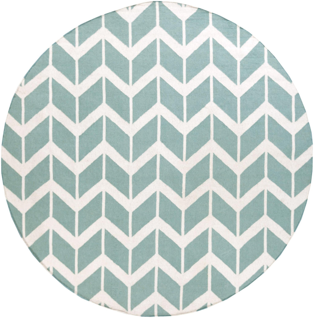 Surya Fallon FAL-1094 Aqua Cream 8' Round Rug