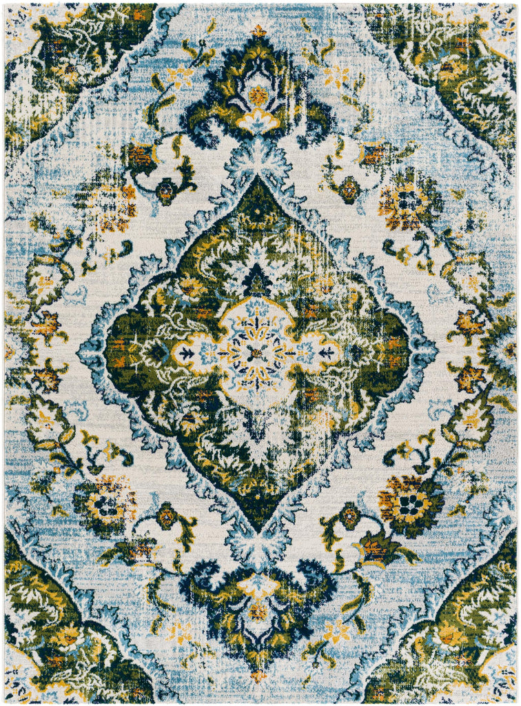 Surya Floransa FSA-2349 Aqua Cream 9' x 12'3" Rug