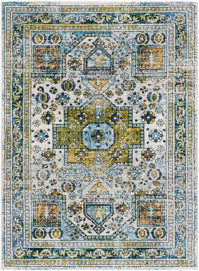 Surya Floransa FSA-2359 Aqua Cream 6'7" x 9' Rug