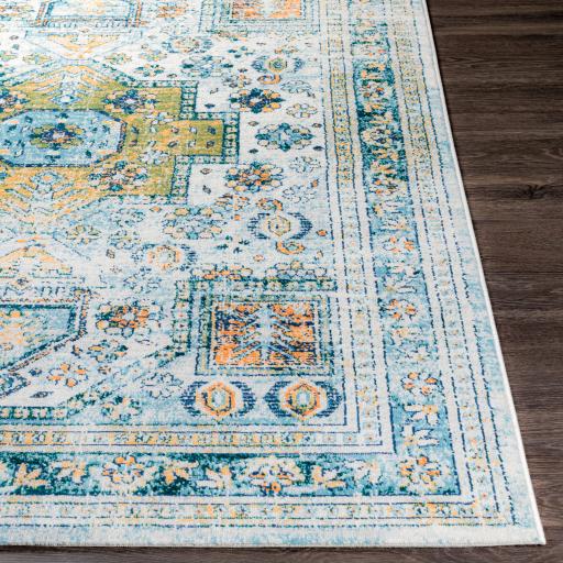 Surya Floransa FSA-2359 Aqua Cream 6'7" x 9' Rug