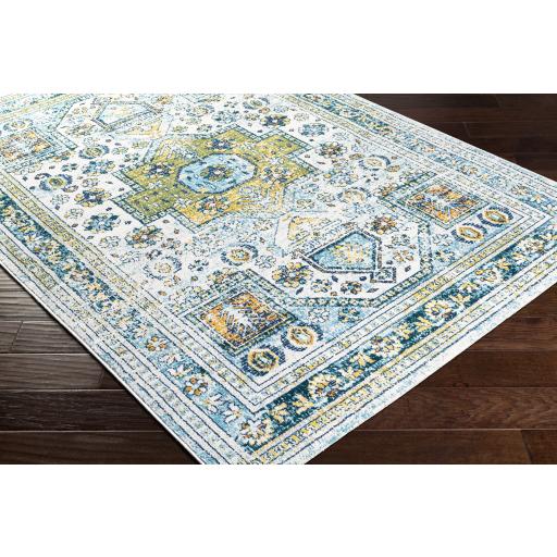 Surya Floransa FSA-2359 Aqua Cream 6'7" x 9' Rug