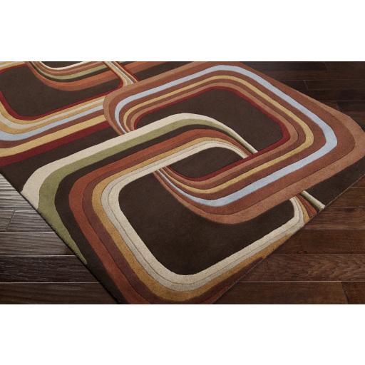 Surya Forum FM-7007 Brown Burnt Orange 8' Square Rug