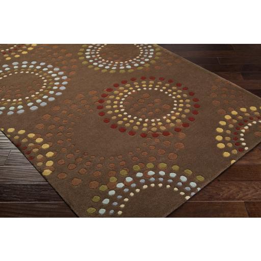 Surya Forum FM-7107 Brown Burgundy 8' x 10' Kidney Rug