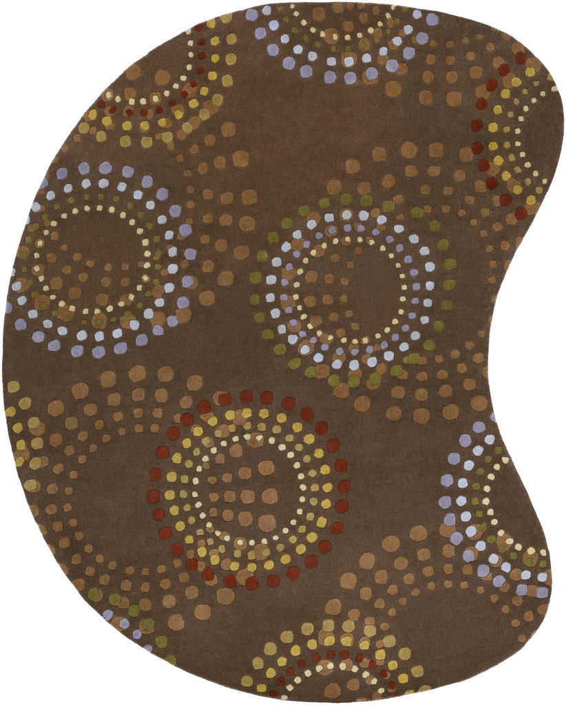 Surya Forum FM-7107 Brown Burgundy 8' Round Rug