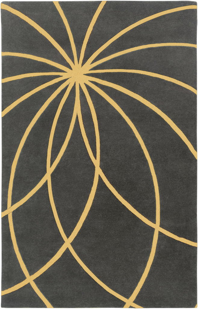 Surya Forum FM-7181 Charcoal Mustard 9'9" Round Rug