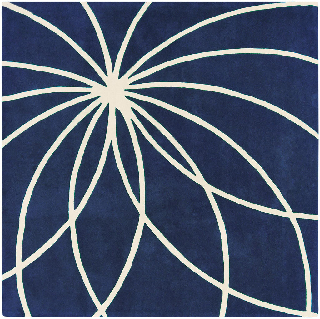 Surya Forum FM-7186 Dark Blue Ivory 9'9" Round Rug