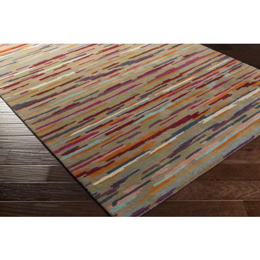 Surya Harlequin HQL-8038 Aqua Burnt Orange 9' x 12' Rug