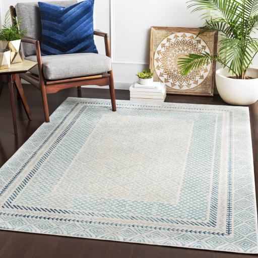 Surya Harput HAP-1098 Aqua Bright Blue 2' x 3' Rug