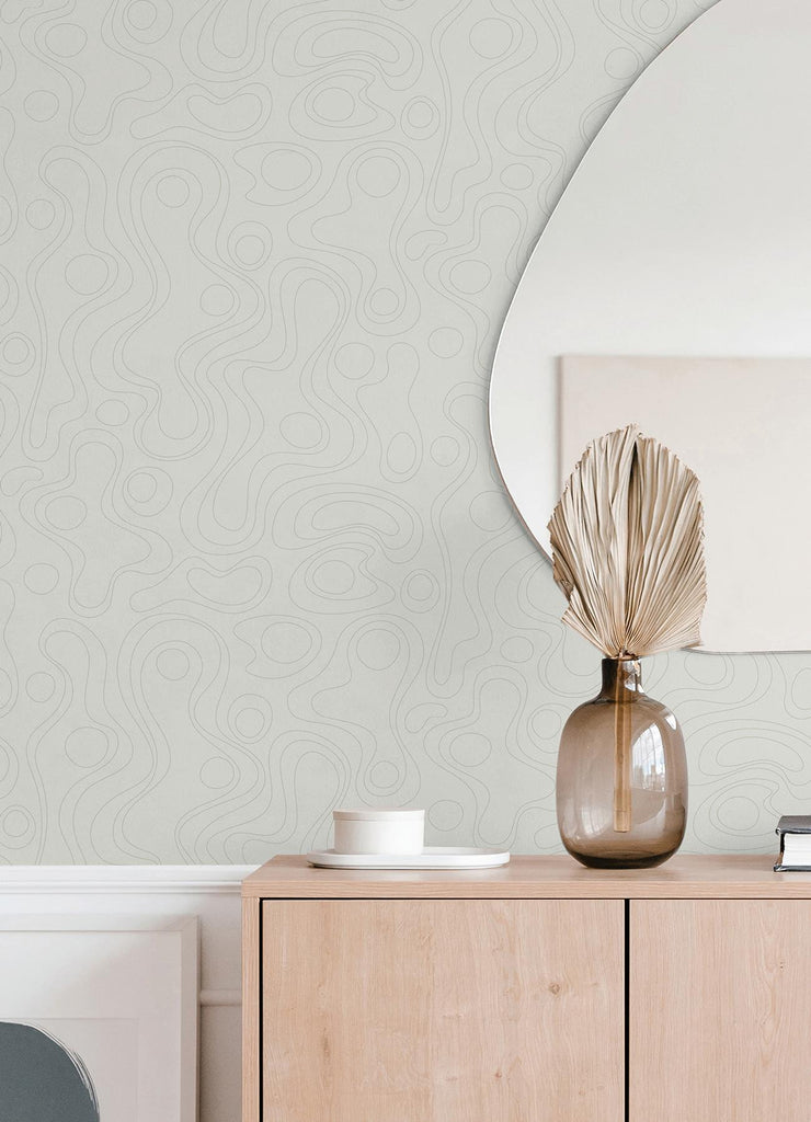 RoomMates Lineation Beige Peel And Stick Neutral Wallpaper