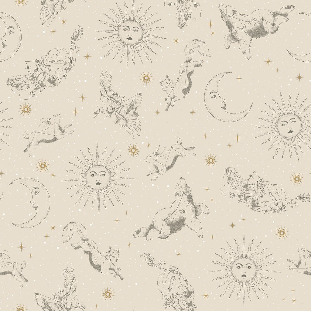 RoomMates Zodiac Dreams Linen Peel And Stick Neutral Wallpaper