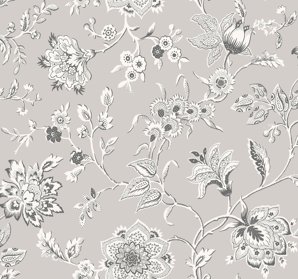 York Wallcoverings Sutton Grey Grey Wallpaper