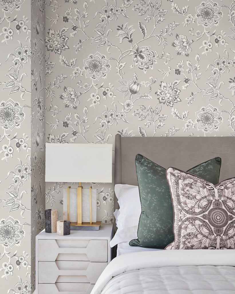 York Wallcoverings Sutton Grey Grey Wallpaper