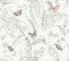 York Wallcoverings Papillon White Wallpaper