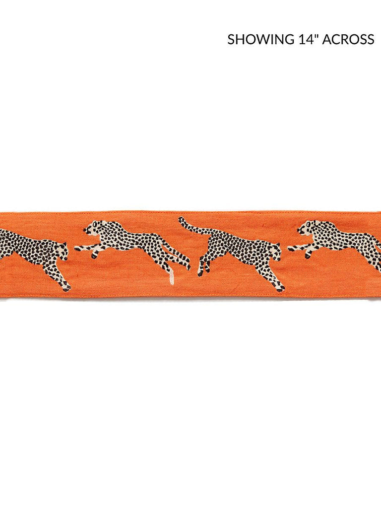 Scalamandre Leaping Cheetah Embrdry Tape Clementine Trim