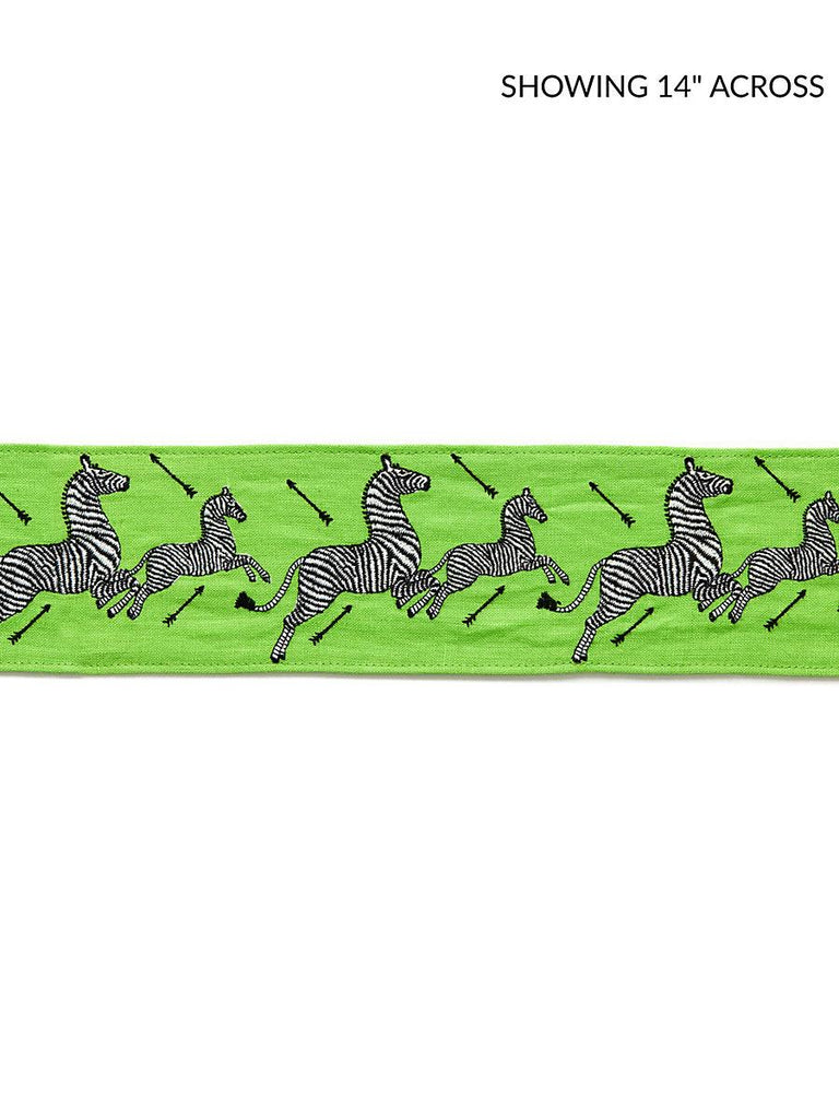 Scalamandre Zebras Embroidered Tape Lime Trim