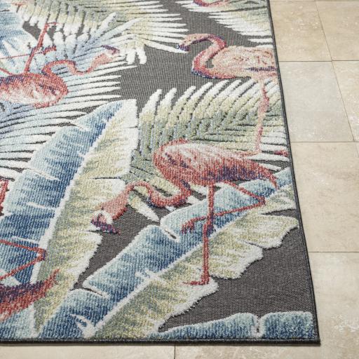 Surya Lakeside LKD-2304 Blue Brick Red 2' x 2'11" Rug