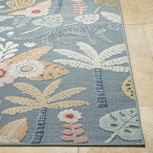 Surya Lakeside LKD-2309 Blue Brick Red 2' x 2'11" Rug