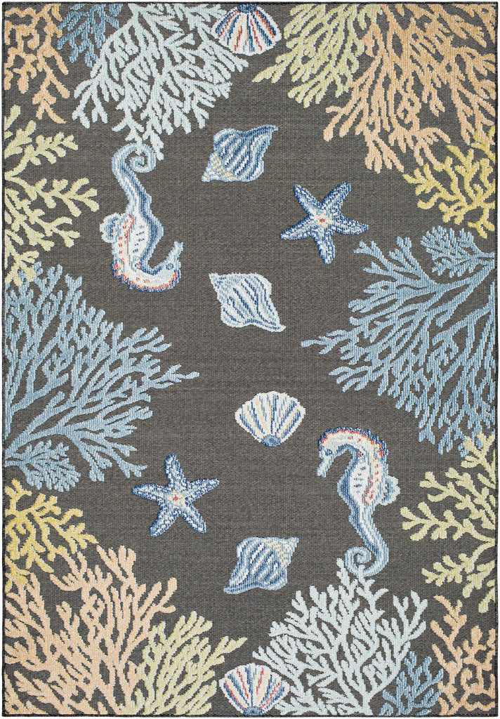 Surya Lakeside LKD-2310 Blue Charcoal 2' x 2'11" Rug