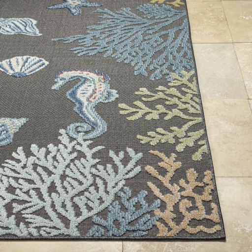 Surya Lakeside LKD-2310 Blue Charcoal 2' x 2'11" Rug