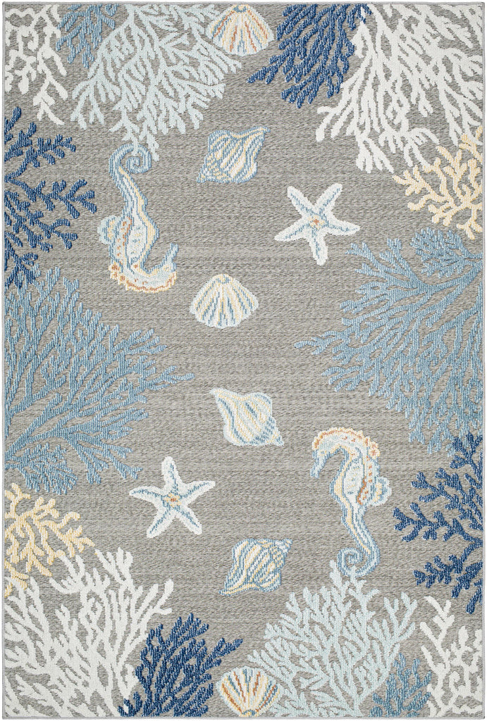 Surya Lakeside LKD-2311 Blue Cream 2' x 2'11" Rug