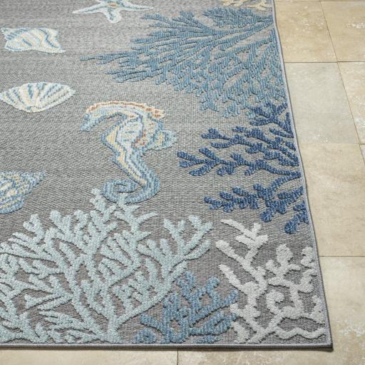 Surya Lakeside LKD-2311 Blue Cream 2' x 2'11" Rug