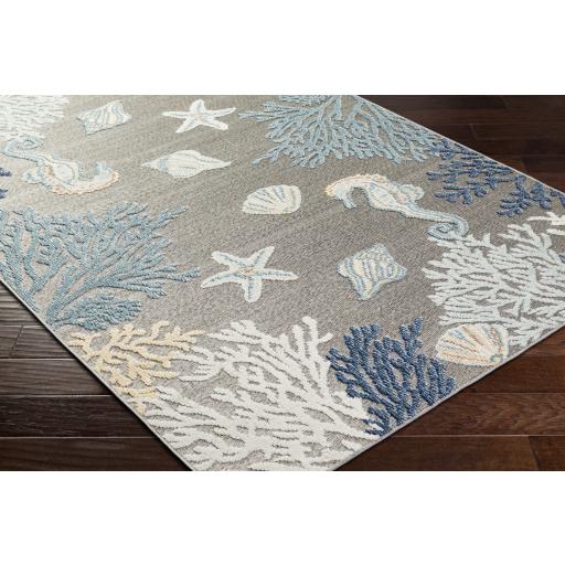 Surya Lakeside LKD-2311 Blue Cream 2' x 2'11" Rug