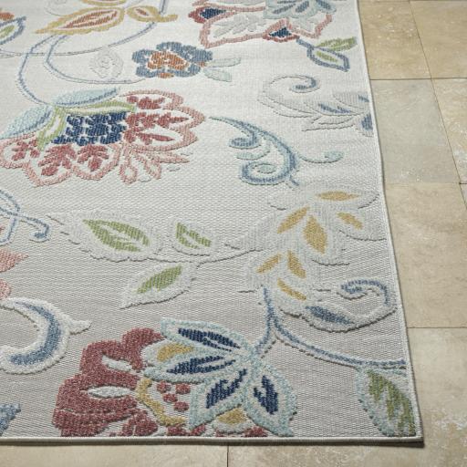 Surya Lakeside LKD-2312 Blue Brick Red 2' x 2'11" Rug