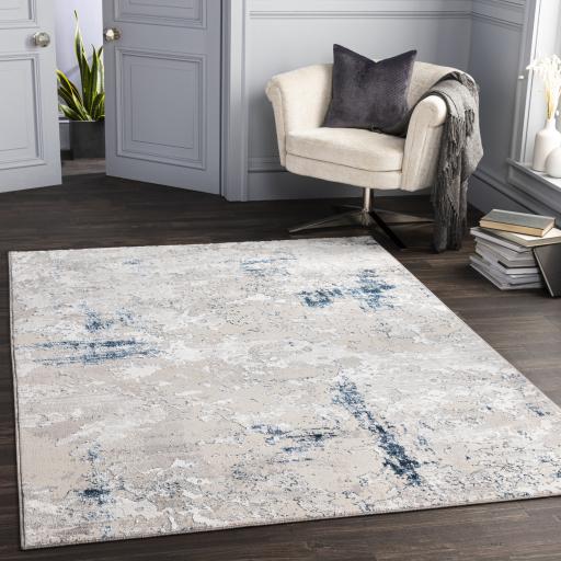 Surya Lustro LSR-2300 Cream Dark Blue 9' x 12' Rug