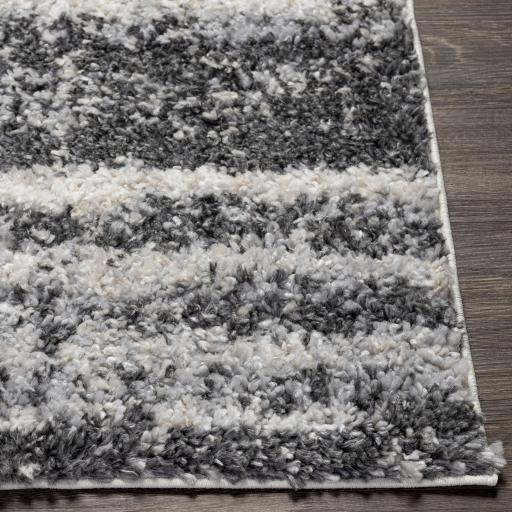 Surya Lyra Shag LYR-2302 Charcoal Cream 2' x 3' Rug