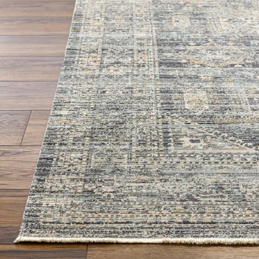 Surya Margaret BOMG-2301 Black Blue 2'7" x 7'3" Rug