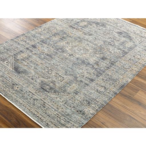 Surya Margaret BOMG-2301 Black Blue 2'7" x 7'3" Rug