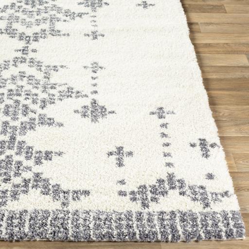 Surya Maroc Shag MRS-2300 Gray White 5'3" x 7'3" Rug