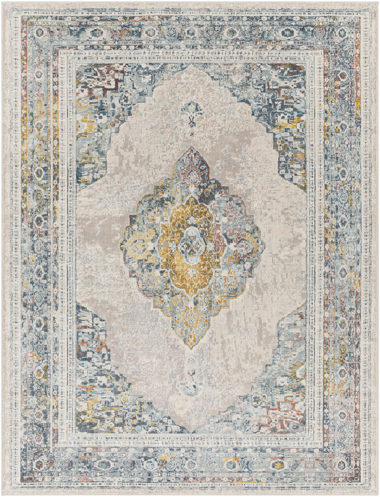 Surya Mediterranean MIE-1001 Aqua Brown 8'10" x 12' Rug